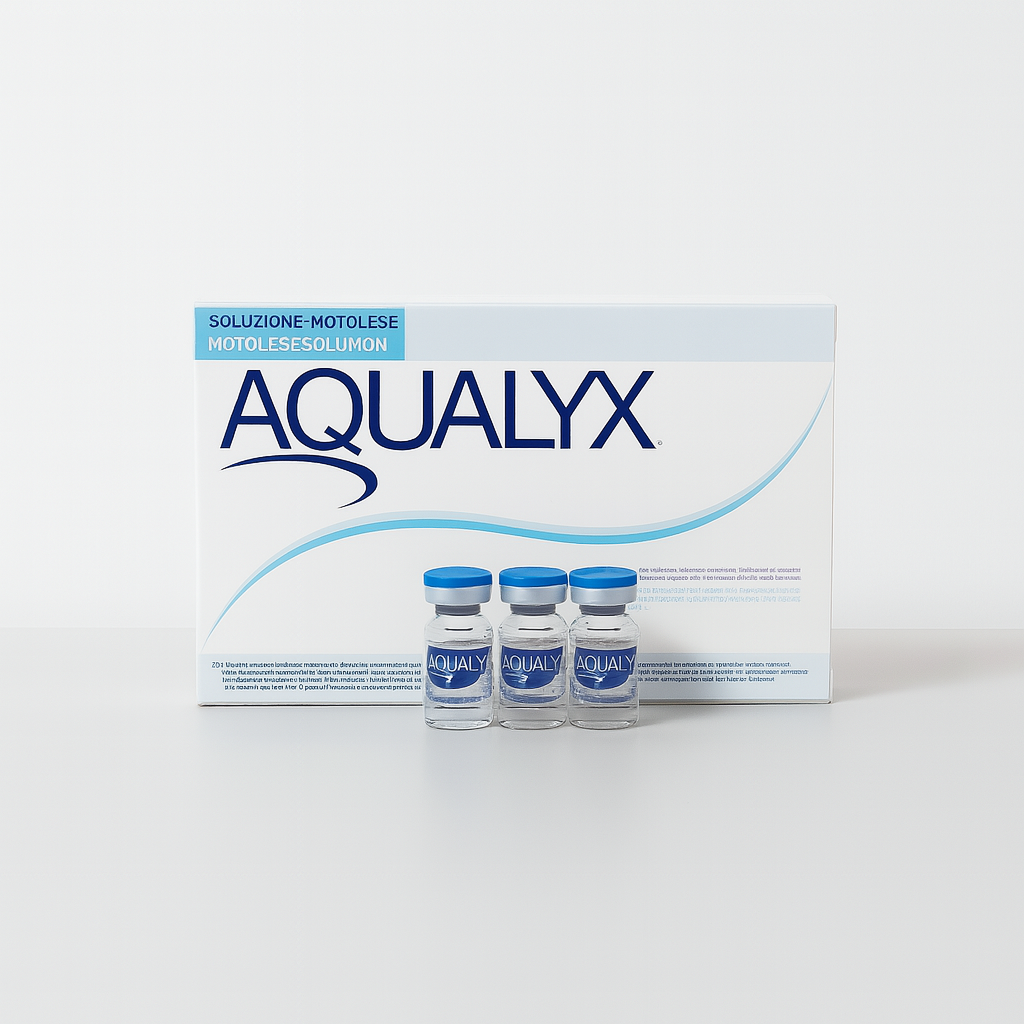 Non-surgical fat-dissolving micro-gel (deoxycholic acid & phosphatidylcholine). Targets stubborn pockets like chin, thighs, abdomen—results in 3–6 weeks. Comes in ten 8 ml vials for body contouring treatments