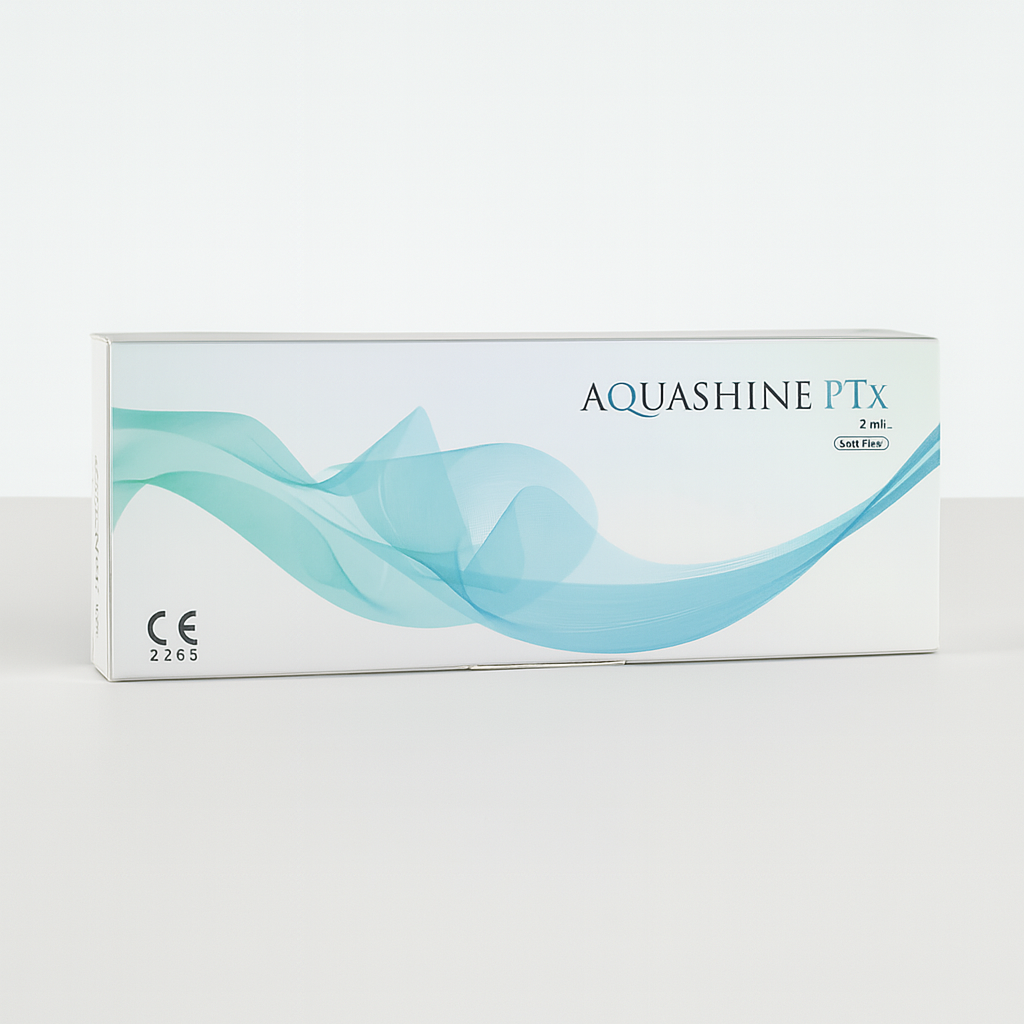 Peptide-enhanced HA booster (PTX formula) for skin brightening, texture improvement, and collagen stimulation. One 2 ml syringe ideal for mesotherapy.