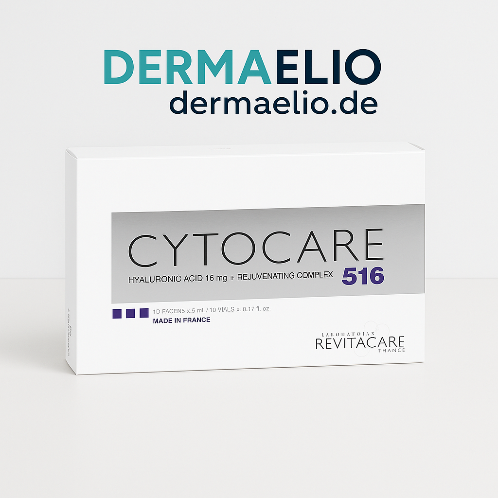 Box of Cytocare 516 with DermaElio branding on a white background
