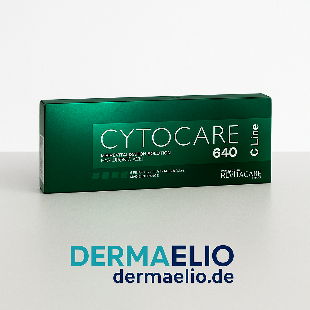 Cytocare Cline 640 packaging on a white background with Derma Elio branding.