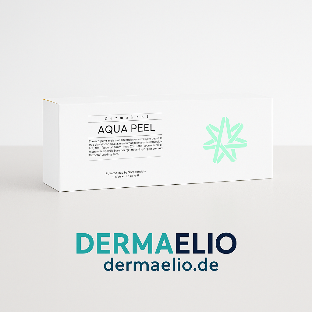DermaElio Aqua Peel packaging on a white background