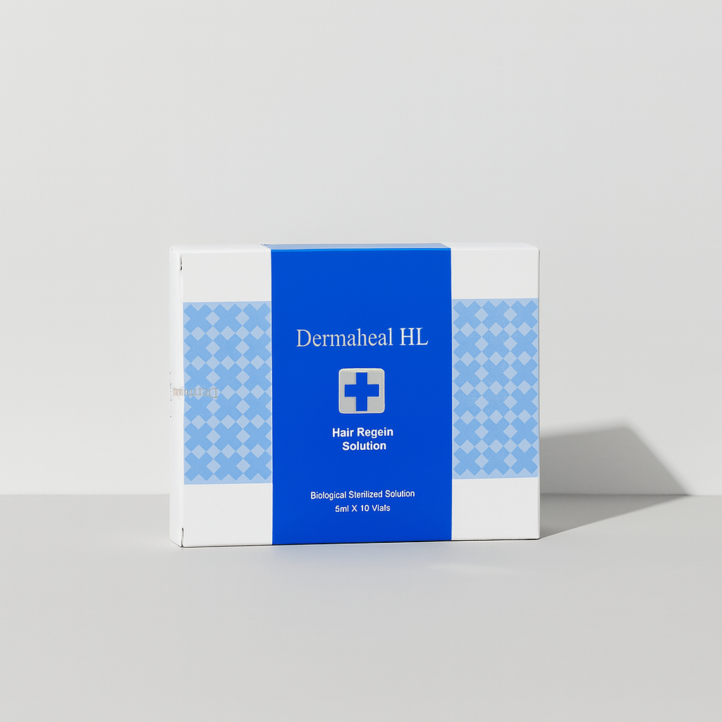 Professional hair growth mesotherapy solution. Ten 5.0 ml vials enriched with peptides to stimulate scalp and reduce hair loss.