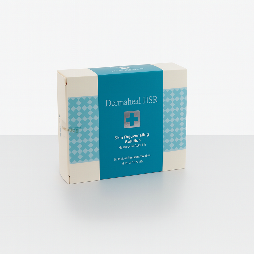 Skin revitalizing mesotherapy solution—10 vials of 5 ml enriched with peptides and antioxidants for dermal renewal.