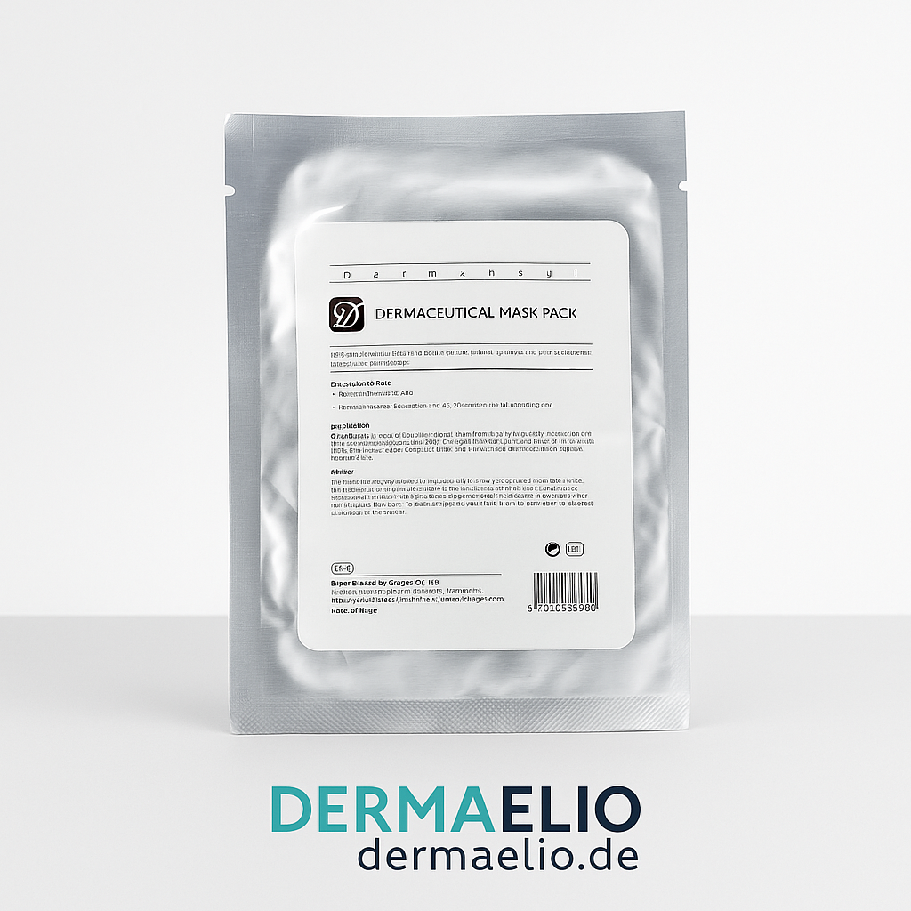 Dermaceutical mask pack with Derma Elio branding on a white background