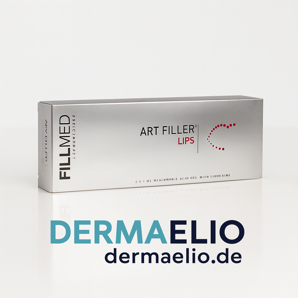Box of Art Filler Lips by Fill Med with Derma Elio branding on a white background