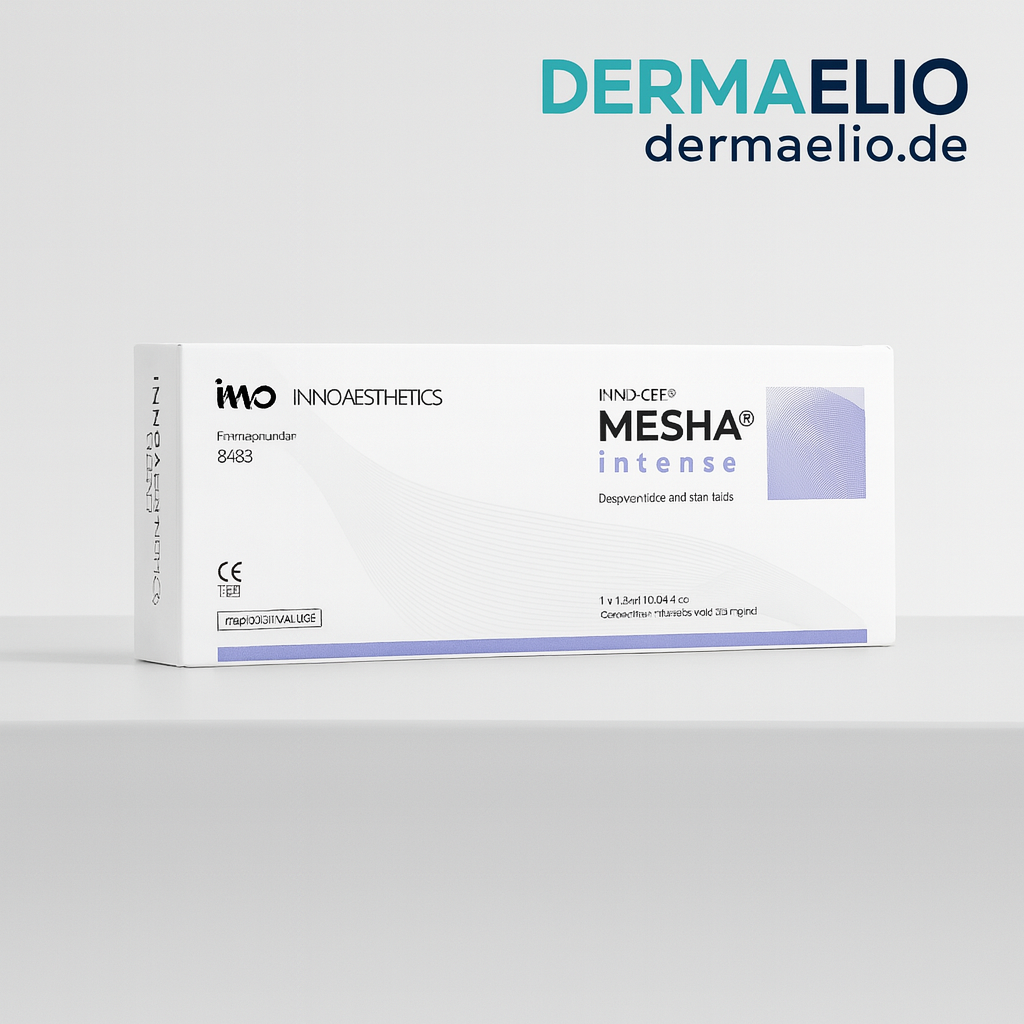 Box of MESHA Intense with INNOAESTHETICS branding on a white background