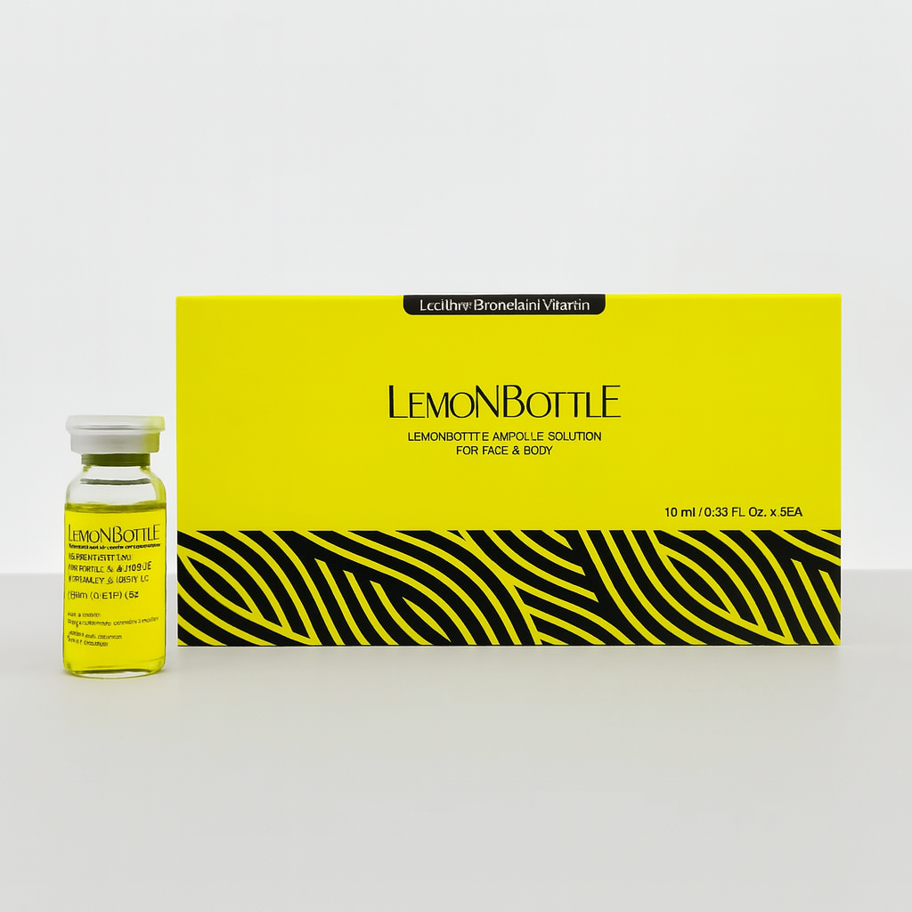 Brightening facial serum in multi-dose bottles—pack of five 10 ml units. Optimal for post-treatment glow boosts and skin revitalization sessions.