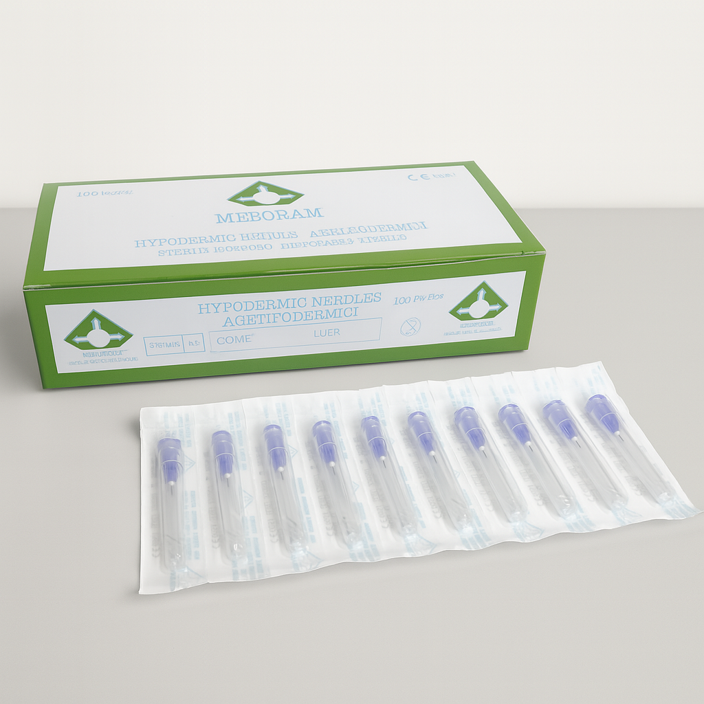 Single-use mesotherapy needle (30G, 0.30 × 4 mm) for intradermal delivery. Ensures precise, sterile injections of serums or boosters.