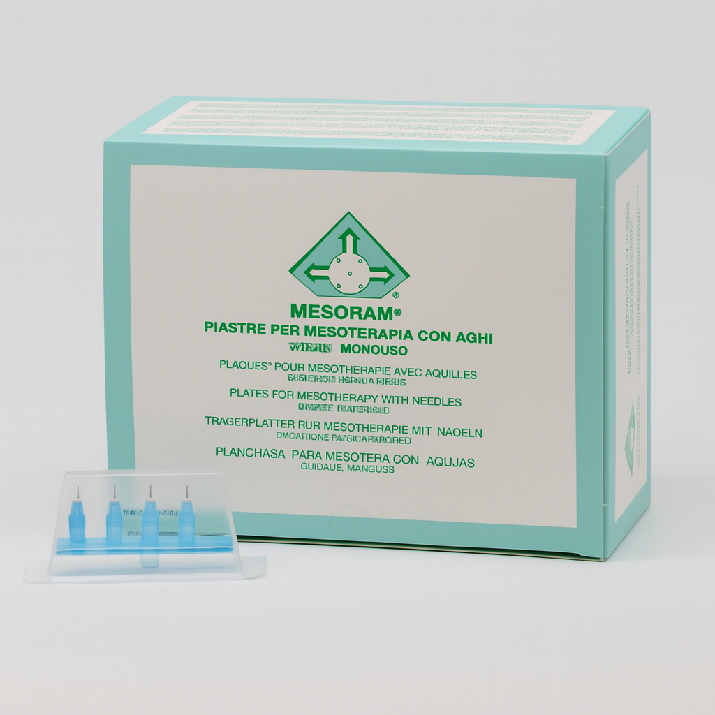Multi-use distribution plate for aesthetic injectables. Holds up to 5 linear doses—streamlines clinic prep and ensures sterile handling during treatments.