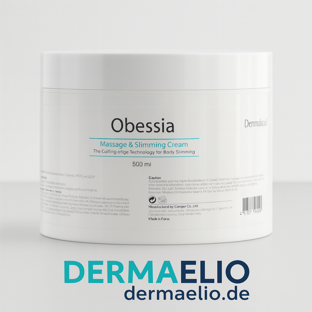 Massage & Slimming Cream container with Derma Elio branding on a white background
