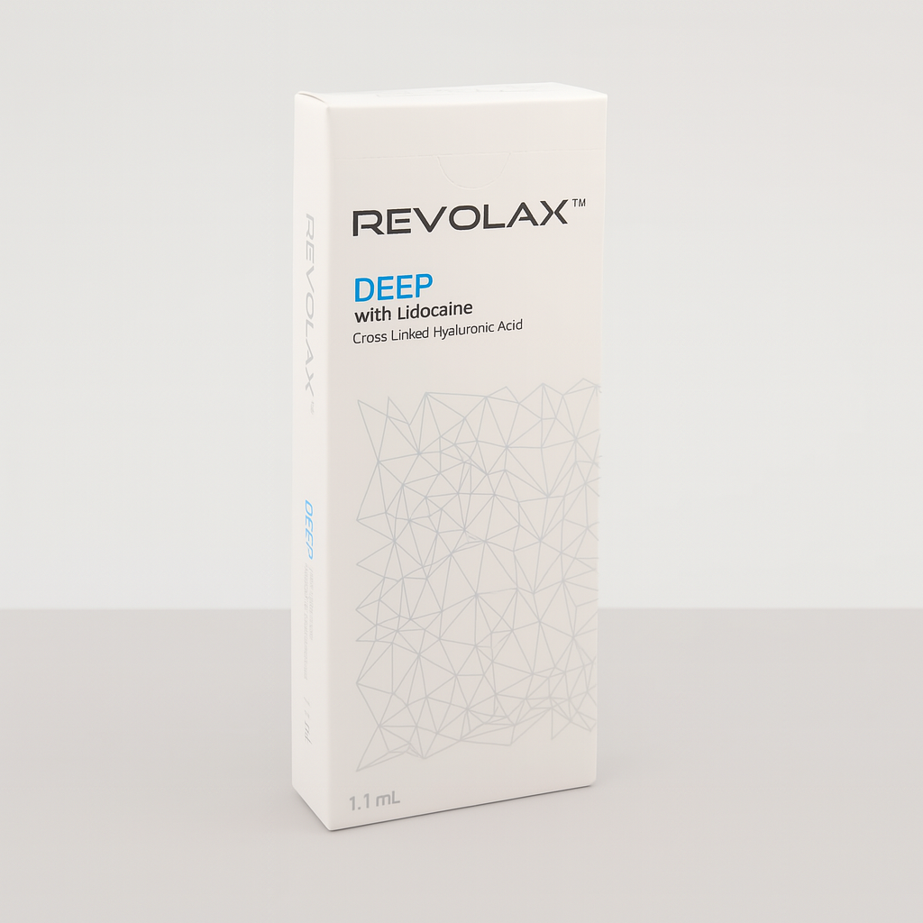Thick HA filler with 0.3% lidocaine designed for deep wrinkle correction and structural enhancing in cheeks, nasolabial folds, and marionette areas. Long-lasting lift in a 1.1 ml syringe.