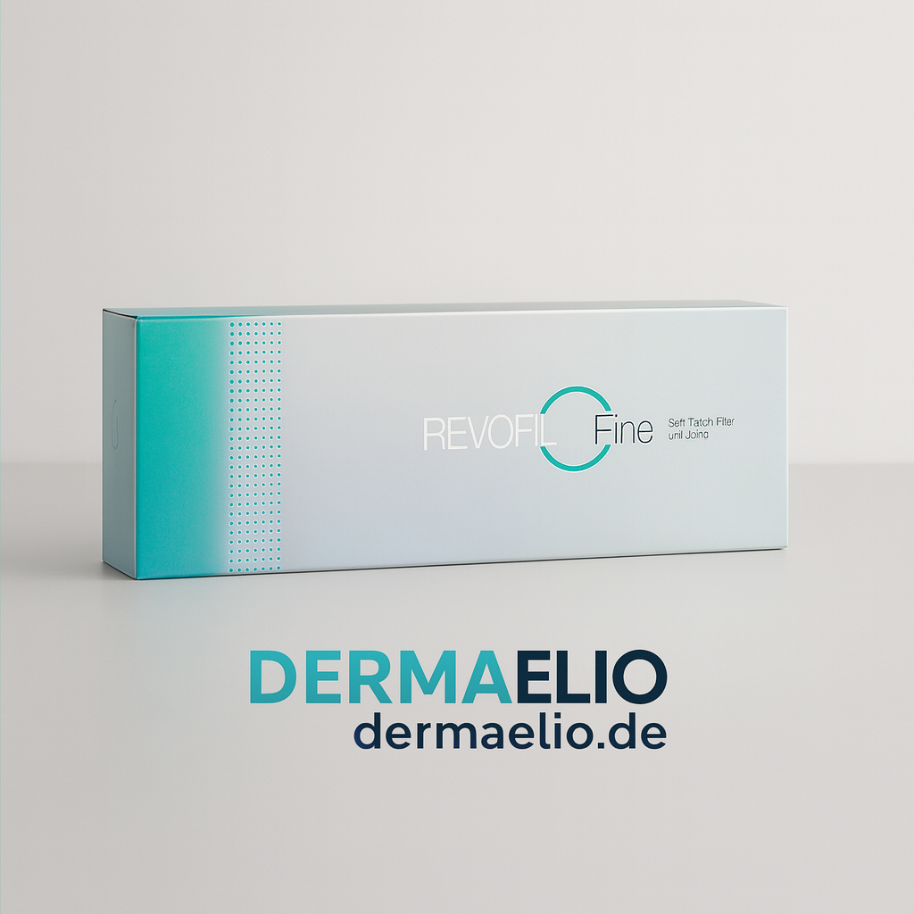 DERMAELIO product packaging box on a light gray background
