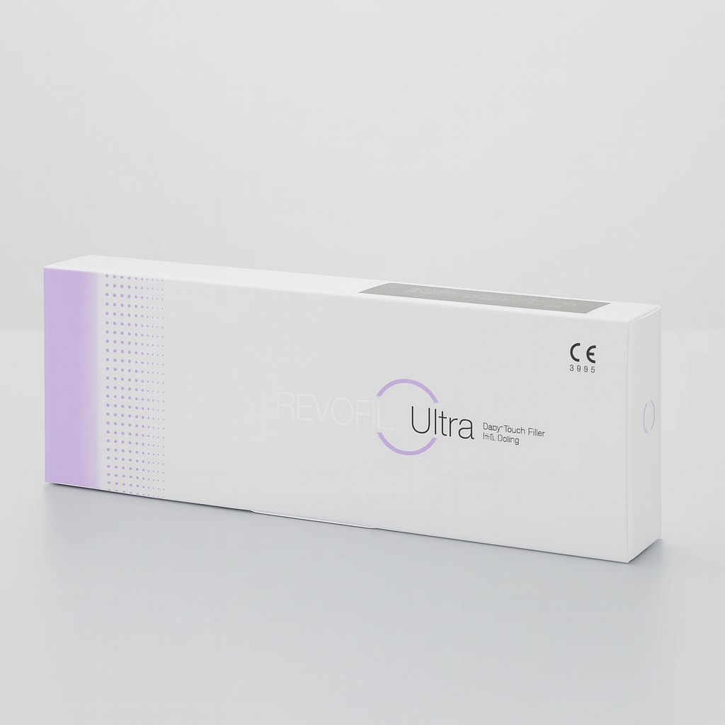 High-viscosity HA filler for deep wrinkle correction and facial contouring. 1 ml syringe for structured definition and volume.