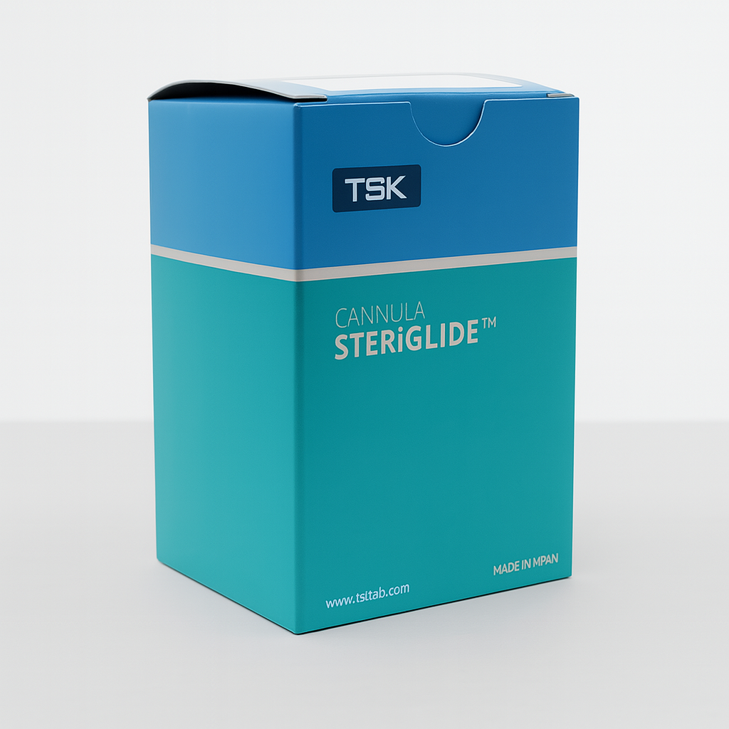 Sterile cannula for filler injections. Available in multiple sizes to minimize bruising and improve precision.